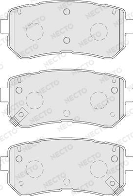 Necto FD7770A - Тормозные колодки, дисковые, комплект autosila-amz.com