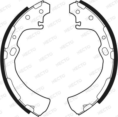 Necto N1465 - Комплект тормозных колодок, барабанные autosila-amz.com