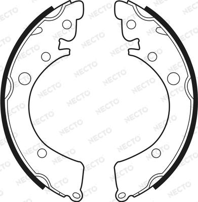 Necto N1435 - Комплект тормозных колодок, барабанные autosila-amz.com