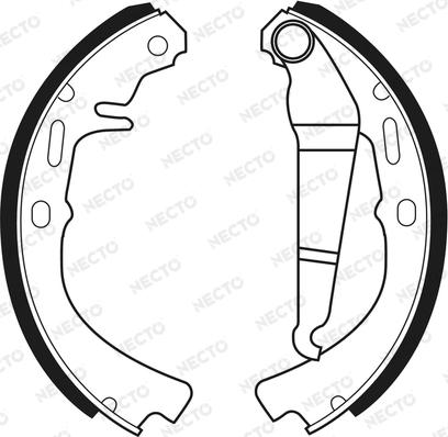 Necto N1048 - Комплект тормозных колодок, барабанные autosila-amz.com