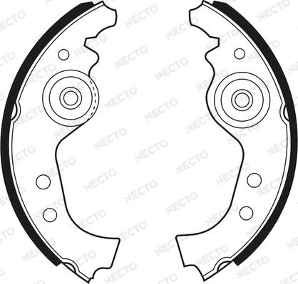 Necto N1055 - Комплект тормозных колодок, барабанные autosila-amz.com