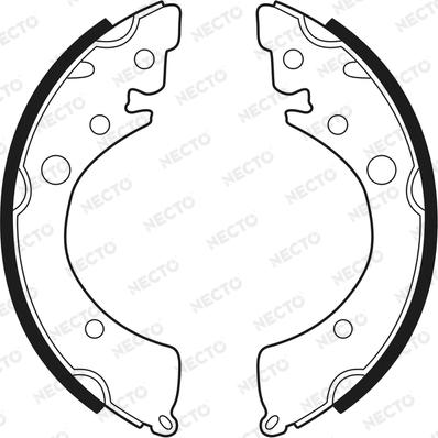 Necto N1361 - Комплект тормозных колодок, барабанные autosila-amz.com