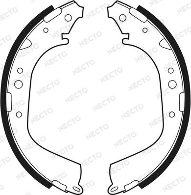 Necto N1382 - Комплект тормозных колодок, барабанные autosila-amz.com
