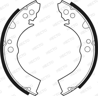 Necto N1333 - Комплект тормозных колодок, барабанные autosila-amz.com
