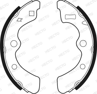 Necto N1370 - Комплект тормозных колодок, барабанные autosila-amz.com