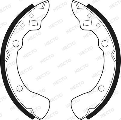 Necto N1371 - Комплект тормозных колодок, барабанные autosila-amz.com
