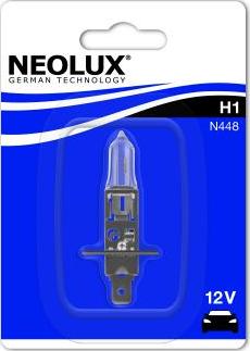 NEOLUX® N448-01B - Лампа галогенная блистер 1шт H1 12V 55W P14.5s Standart (стандартные характеристики) autosila-amz.com