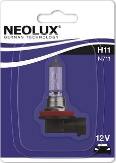 NEOLUX® N711-01B - Лампа галоген.H11 12 V 55 W иномарки (PGJ19-2) Standart (блистер 1шт.) (NEOLUX) autosila-amz.com