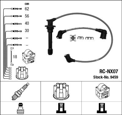 NGK 9459 - Комплект проводов зажигания autosila-amz.com