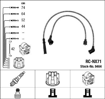 NGK 9464 - Комплект проводов зажигания autosila-amz.com