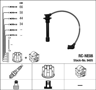 NGK 9405 - Комплект проводов зажигания autosila-amz.com