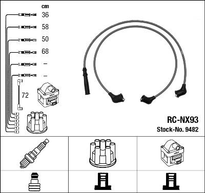 NGK 9482 - Комплект проводов зажигания autosila-amz.com