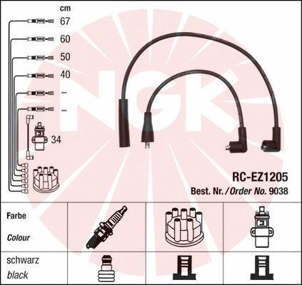 NGK 9038 - Комплект проводов зажигания autosila-amz.com