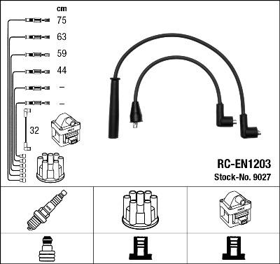 NGK 9027 - Комплект проводов зажигания autosila-amz.com