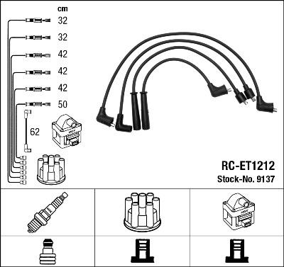 NGK 9137 - Комплект проводов зажигания autosila-amz.com