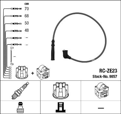 NGK 9857 - Комплект проводов зажигания autosila-amz.com