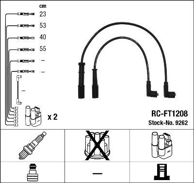 NGK 9262 - Комплект проводов зажигания autosila-amz.com