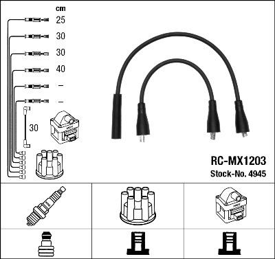 NGK 4945 - Комплект проводов зажигания autosila-amz.com