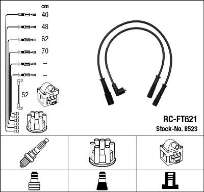 NGK 8523 - Комплект проводов зажигания autosila-amz.com