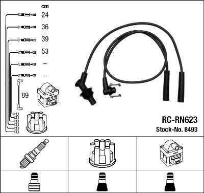 NGK 44308 - Комплект проводов зажигания autosila-amz.com