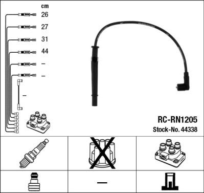 NGK 44338 - Комплект проводов зажигания autosila-amz.com