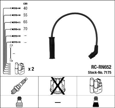 NGK 7175 - Комплект проводов зажигания autosila-amz.com