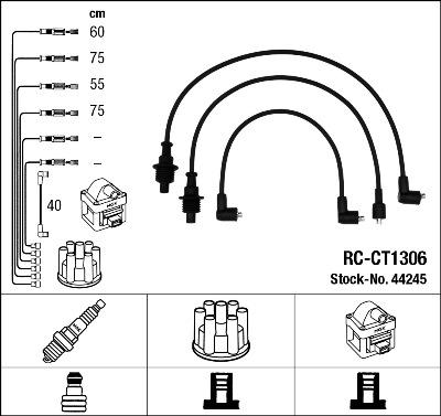 NGK 44245 - Комплект проводов зажигания autosila-amz.com