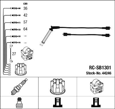 NGK 44246 - Комплект проводов зажигания autosila-amz.com