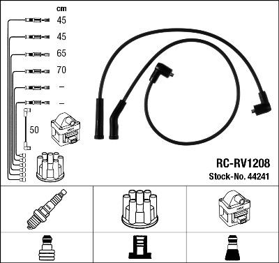 NGK 44241 - Комплект проводов зажигания autosila-amz.com