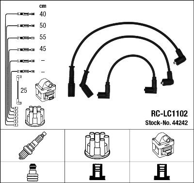 NGK 44242 - Комплект проводов зажигания autosila-amz.com