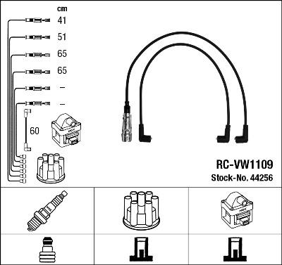 NGK 44256 - Комплект проводов зажигания autosila-amz.com