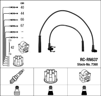NGK 44284 - Комплект проводов зажигания autosila-amz.com