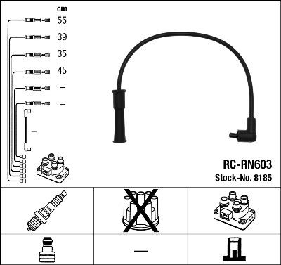 NGK 44280 - Комплект проводов зажигания autosila-amz.com