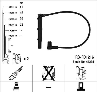 NGK 44234 - Комплект проводов зажигания autosila-amz.com