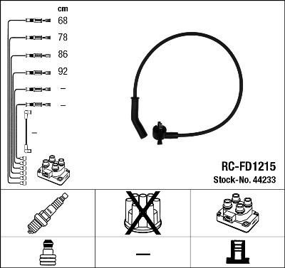 NGK 44233 - Комплект проводов зажигания autosila-amz.com
