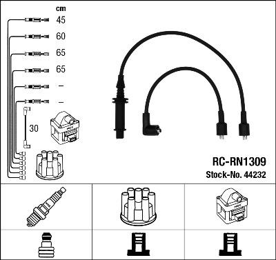 NGK 44232 - Комплект проводов зажигания autosila-amz.com