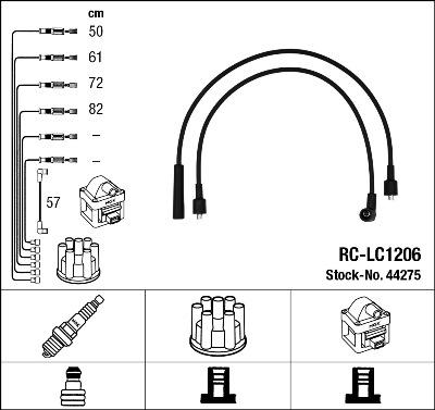 NGK 44275 - Комплект проводов зажигания autosila-amz.com