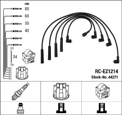 NGK 44271 - Комплект проводов зажигания autosila-amz.com