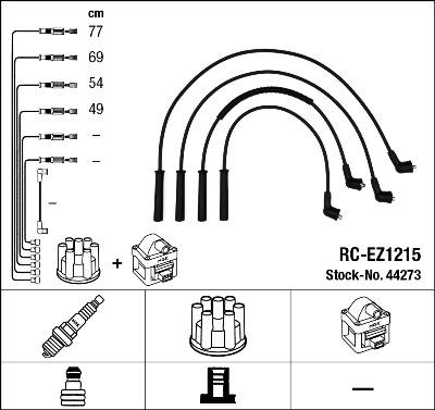 NGK 44273 - Комплект проводов зажигания autosila-amz.com