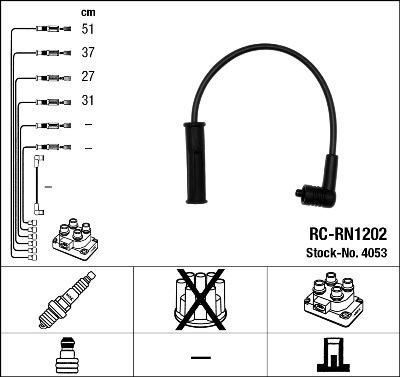NGK 4053 - Комплект проводов зажигания autosila-amz.com