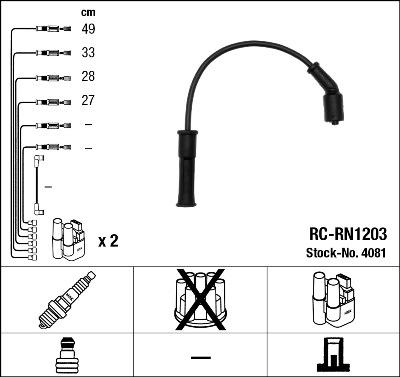 NGK 44305 - Комплект проводов зажигания autosila-amz.com