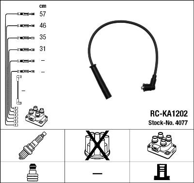 NGK 4077 - Комплект проводов зажигания autosila-amz.com