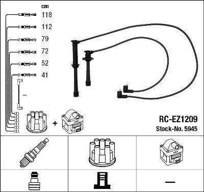 NGK 5945 - Комплект проводов зажигания autosila-amz.com