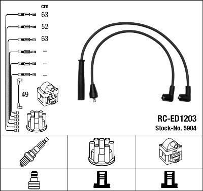 NGK 5904 - Комплект проводов зажигания autosila-amz.com