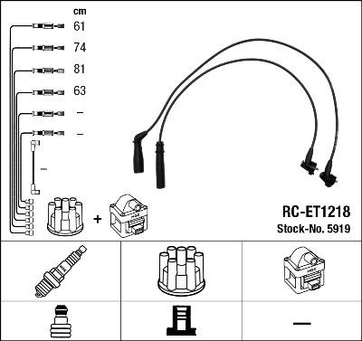 NGK 5919 - Комплект проводов зажигания autosila-amz.com