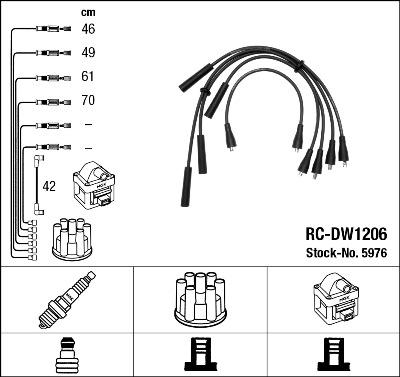 NGK 5976 - Комплект проводов зажигания autosila-amz.com