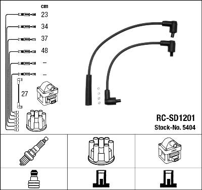 NGK 5404 - Комплект проводов зажигания autosila-amz.com