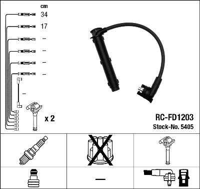 NGK 5405 - Комплект проводов зажигания autosila-amz.com