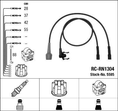 NGK 5595 - Комплект проводов зажигания autosila-amz.com