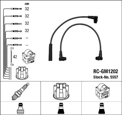 NGK 5557 - Комплект проводов зажигания autosila-amz.com